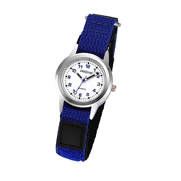 Zeeme Watches Kinder-Armbanduhr blau 14-19cm Edelstahl analog Quartz Mineralglas