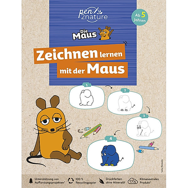 Zeichnen lernen mit der Maus. Zeichenschule für Kinder ab 5 Jahren