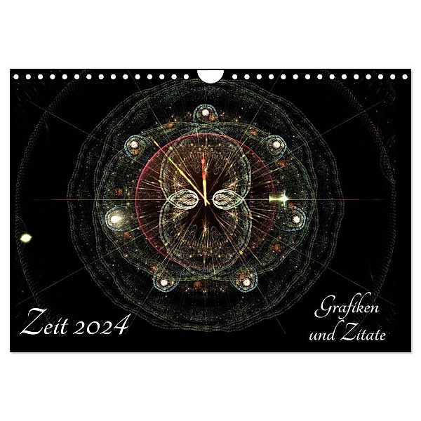 Zeit 2024 - Grafiken und Zitate (Wandkalender 2024 DIN A4 quer), CALVENDO Monatskalender, Georg Schmitt