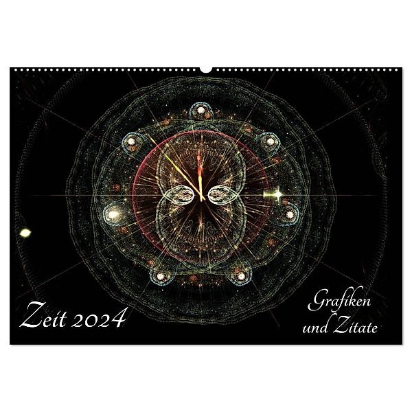 Zeit 2024 - Grafiken und Zitate (Wandkalender 2024 DIN A2 quer), CALVENDO Monatskalender, Georg Schmitt