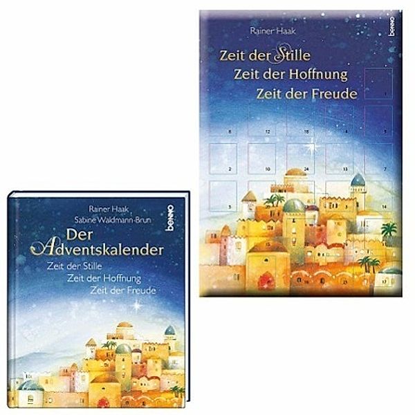 Zeit der Stille, Zeit der Hoffnung, Zeit der Freude, Adventskalender m. Minibuch, Rainer Haak, Sabine Waldmann-Brun