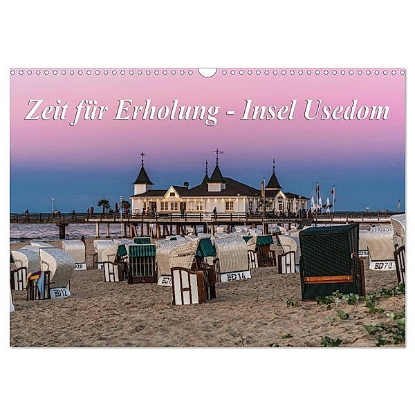 Zeit für Erholung - Insel Usedom / Geburtstagskalender (Wandkalender 2024 DIN A3 quer), CALVENDO Monatskalender, Gunter Kirsch