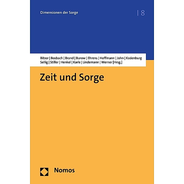 Zeit und Sorge / Dimensionen der Sorge Bd.8