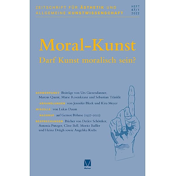 Zeitschrift für Ästhetik und Allgemeine Kunstwissenschaft 67/1 / Zeitschrift für Ästhetik und Allgemeine Kunstwissenschaft