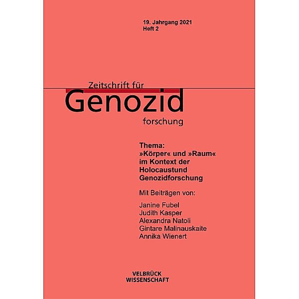 Zeitschrift für Genozidforschung. 19. Jahrgang 2021, Heft 2