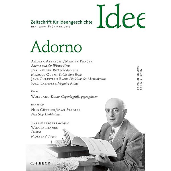 Zeitschrift für Ideengeschichte Heft XIII/1 Frühjahr 2019