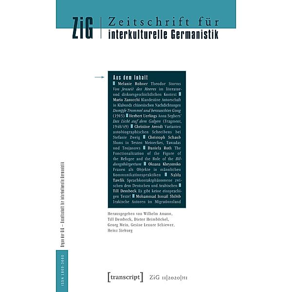 Zeitschrift für interkulturelle Germanistik / Zeitschrift für interkulturelle Germanistik Bd.21