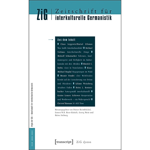 Zeitschrift für interkulturelle Germanistik / Zeitschrift für interkulturelle Germanistik Bd.1