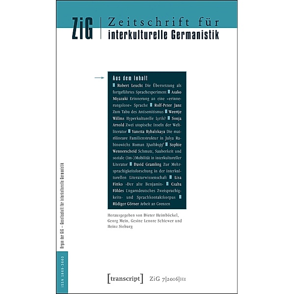 Zeitschrift für interkulturelle Germanistik / Zeitschrift für interkulturelle Germanistik Bd.13
