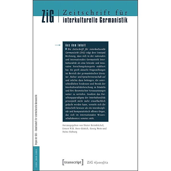 Zeitschrift für interkulturelle Germanistik / Zeitschrift für interkulturelle Germanistik Bd.12