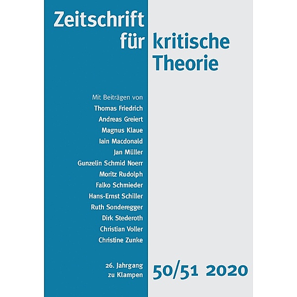 Zeitschrift für kritische Theorie, Heft 50/51