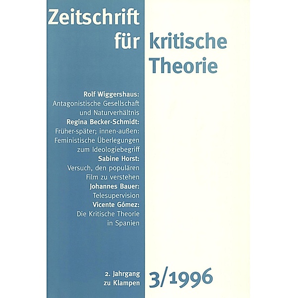 Zeitschrift für kritische Theorie / Zeitschrift für kritische Theorie, Heft 3 / Zeitschrift für kritische Theorie