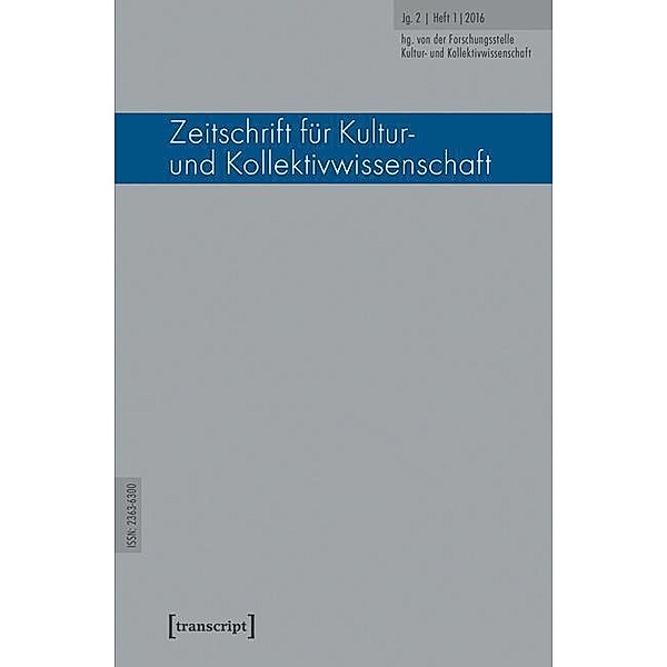 Zeitschrift für Kultur- und Kollektivwissenschaft / Zeitschrift für Kultur- und Kollektivwissenschaft Bd.3