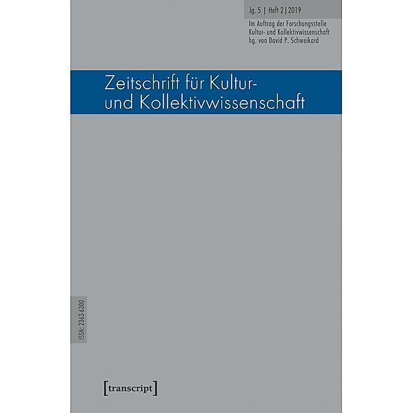 Zeitschrift für Kultur- und Kollektivwissenschaft / Zeitschrift für Kultur- und Kollektivwissenschaft Bd.10