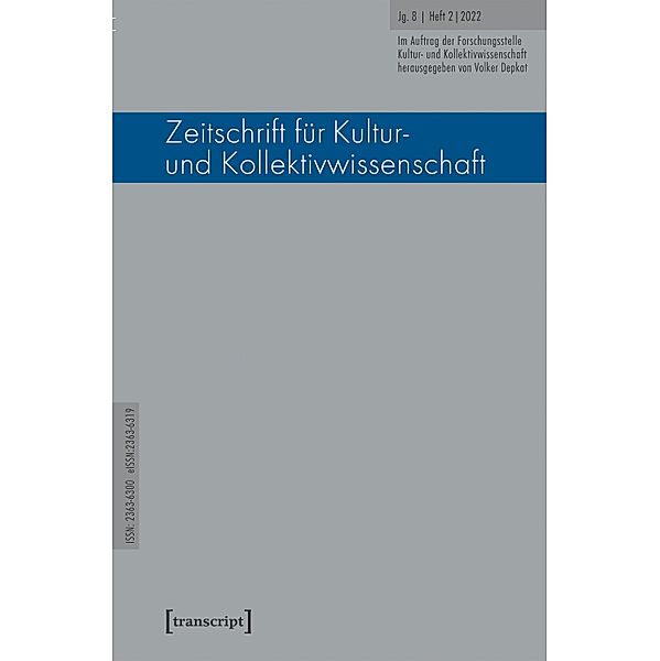 Zeitschrift für Kultur- und Kollektivwissenschaft / Zeitschrift für Kultur- und Kollektivwissenschaft Bd.16