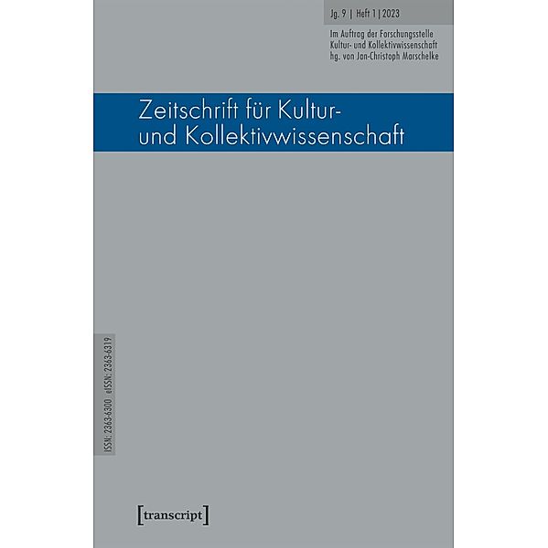 Zeitschrift für Kultur- und Kollektivwissenschaft / Zeitschrift für Kultur- und Kollektivwissenschaft Bd.17