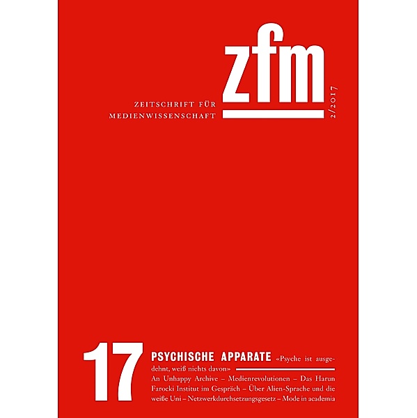Zeitschrift für Medienwissenschaft 17 / ZfM - Zeitschrift für Medienwissenschaft Bd.17