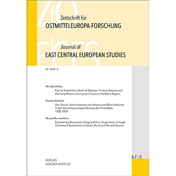Zeitschrift für Ostmitteleuropaforschung / 67/3 / Zeitschrift für Ostmitteleuropa-Forschung 67/3 ZfO - Journal of East Central European Studies JECES 67/3