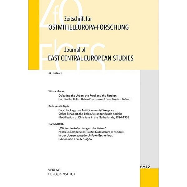 Zeitschrift für Ostmitteleuropaforschung / 69/2 / Zeitschrift für Ostmitteleuropa-Forschung (ZfO) 69/2 / Journal of East Central European Studies (JECES)