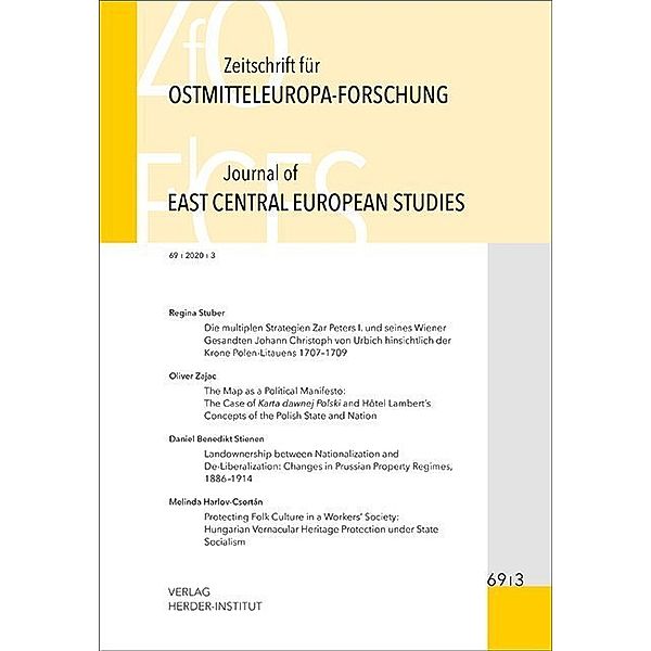 Zeitschrift für Ostmitteleuropaforschung / 69/3 / Zeitschrift für Ostmitteleuropa-Forschung (ZfO) 69/3 / Journal of East Central European Studies (JECES)
