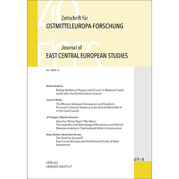 Zeitschrift für Ostmitteleuropaforschung / 69/4 / Zeitschrift für Ostmitteleuropa-Forschung (ZfO) 69/4 / Journal of East Central European Studies (JECES)