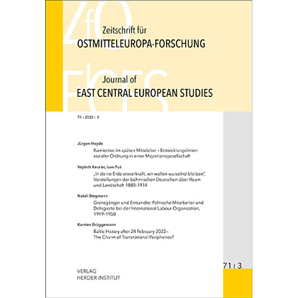 Zeitschrift für Ostmitteleuropaforschung / 71/3 / Zeitschrift für Ostmitteleuropa-Forschung (ZfO) 71/3 / Journal of East Central European Studies (JECES)