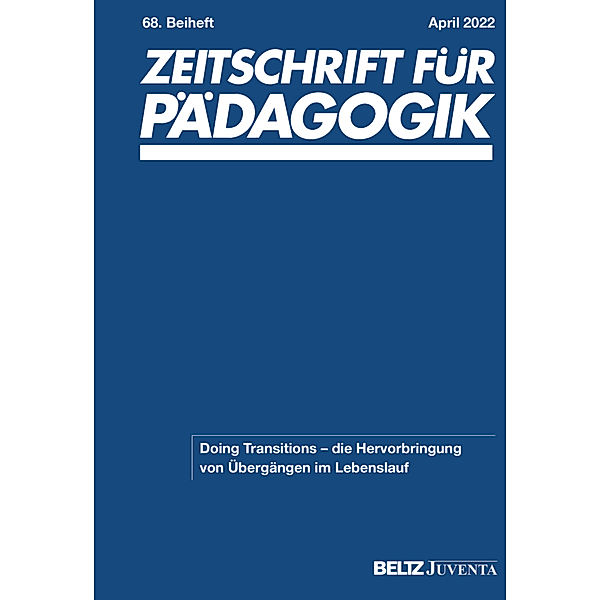 Zeitschrift für Pädagogik - Beiheft / Zeitschrift für Pädagogik 68. Beiheft 2022