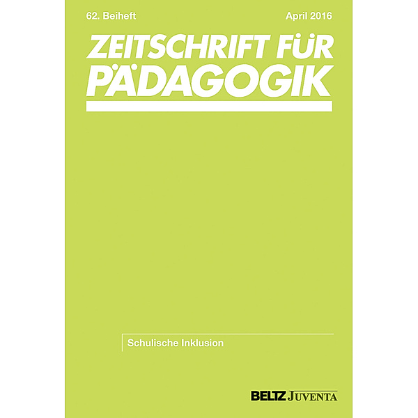 Zeitschrift für Pädagogik / Schulische Inklusion