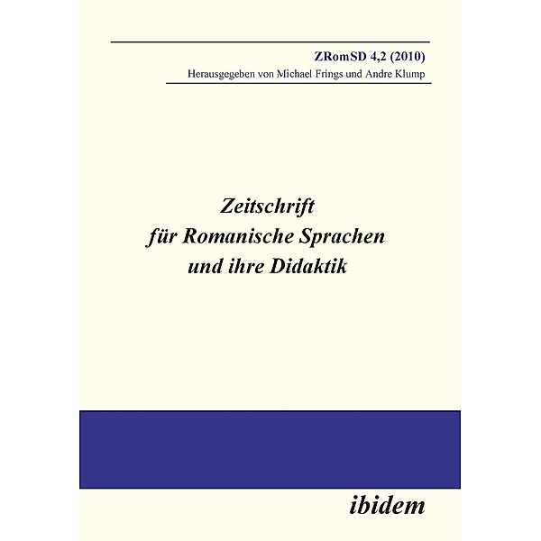 Zeitschrift für Romanische Sprachen und ihre Didaktik.H.4.2