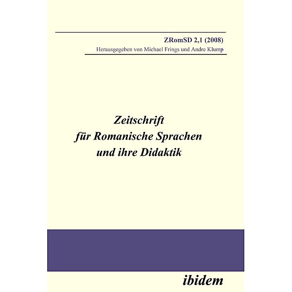 Zeitschrift für Romanische Sprachen und ihre Didaktik, Michael Frings, Andre Klump