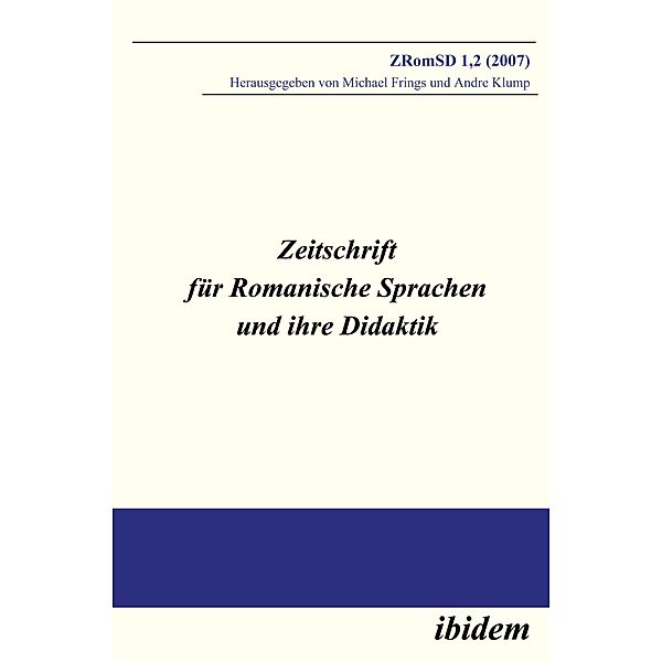 Zeitschrift für Romanische Sprachen und ihre Didaktik, Andre Klump, Michael Frings