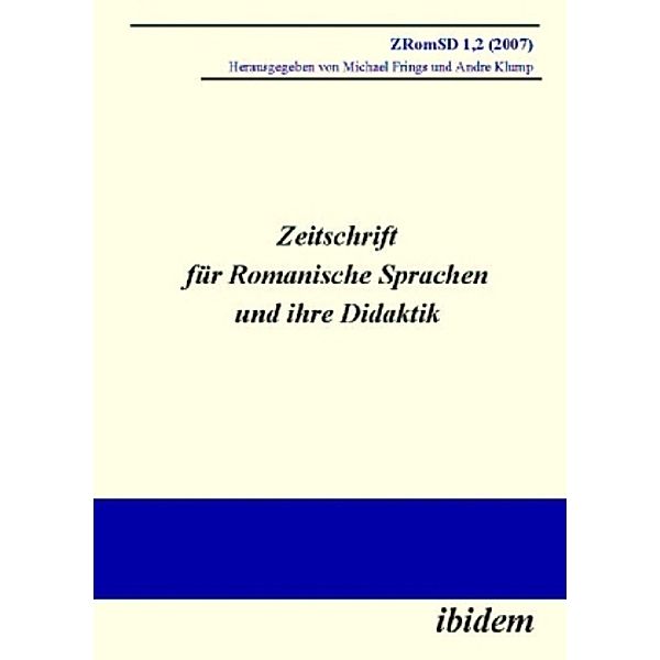 Zeitschrift für Romanische Sprachen und ihre Didaktik.H.1.2