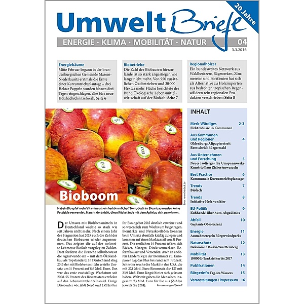 Zeitschrift UmweltBriefe Heft 04/2016