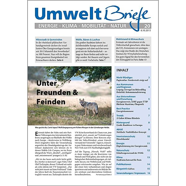 Zeitschrift UmweltBriefe Heft 20/2015