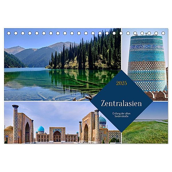 Zentralasien - Entlang der alten Seidenstrasse (Tischkalender 2025 DIN A5 quer), CALVENDO Monatskalender, Calvendo, Thomas Leonhardy