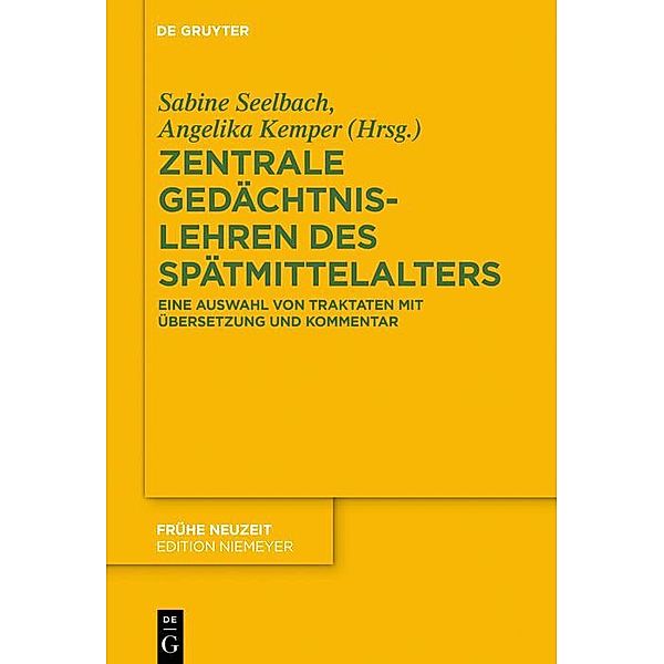 Zentrale Gedächtnislehren des Spätmittelalters / Frühe Neuzeit Bd.217