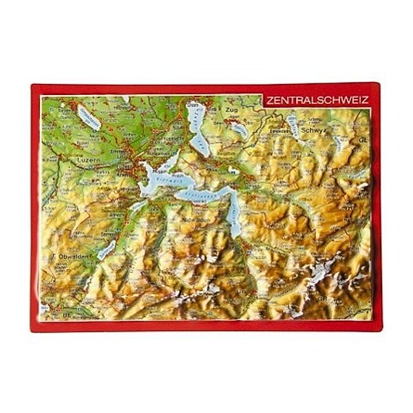 Zentralschweiz, Reliefpostkarte, André Markgraf, Mario Engelhardt