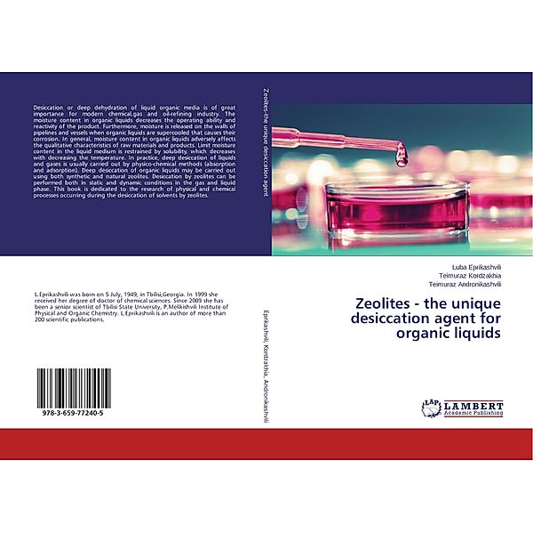 Zeolites - the unique desiccation agent for organic liquids, Luba Eprikashvili, Teimuraz Kordzakhia, Teimuraz Andronikashvili