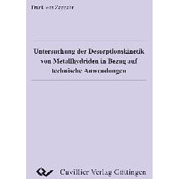 Zeppelin, F: Untersuchung der Desorptionskinetik, Frank von Zeppelin