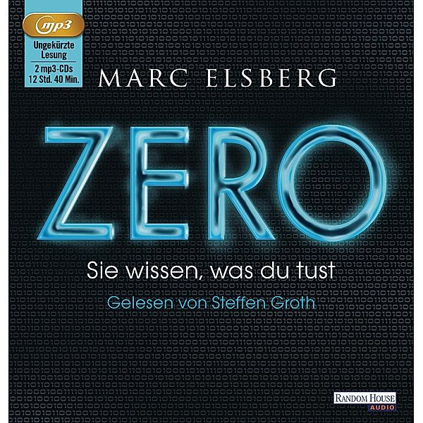 ZERO - Sie wissen, was du tust,2 Audio-CD, 2 MP3, Marc Elsberg