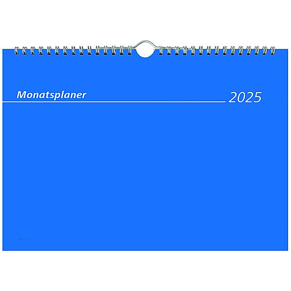 Zettler - Monatsterminkalender 2025 weiß,29,7x21cm, Tischkalender mit 1 Monat auf 1 Seite, Zweimonatsübersicht, viel Platz für Notizen, Drahtkammbindung und deutsches Kalendarium