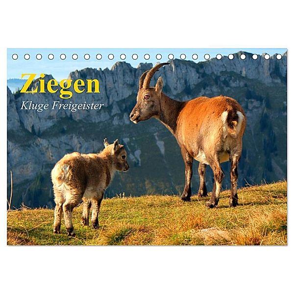 Ziegen. Kluge Freigeister (Tischkalender 2024 DIN A5 quer), CALVENDO Monatskalender, Elisabeth Stanzer