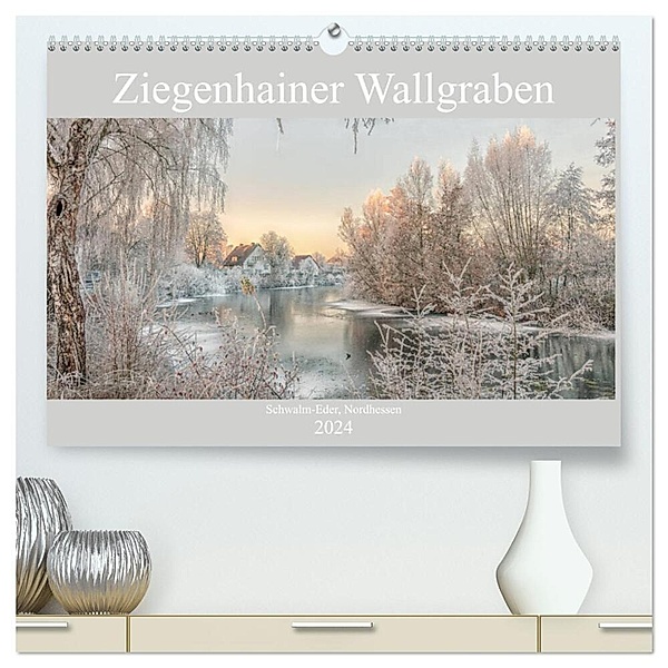 Ziegenhainer Wallgraben (hochwertiger Premium Wandkalender 2024 DIN A2 quer), Kunstdruck in Hochglanz, Lidiya