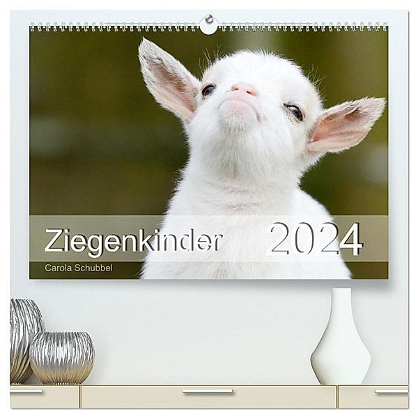 Ziegenkinder (hochwertiger Premium Wandkalender 2024 DIN A2 quer), Kunstdruck in Hochglanz, Carola Schubbel