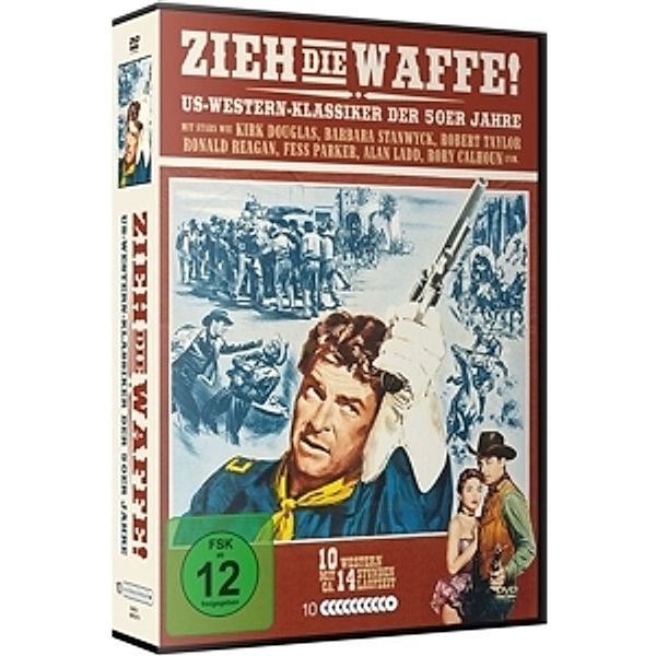 Zieh Die Waffe-Western Deluxe Box (10 Dvds), Kirk Douglas, Robert Taylor, Alan Ladd