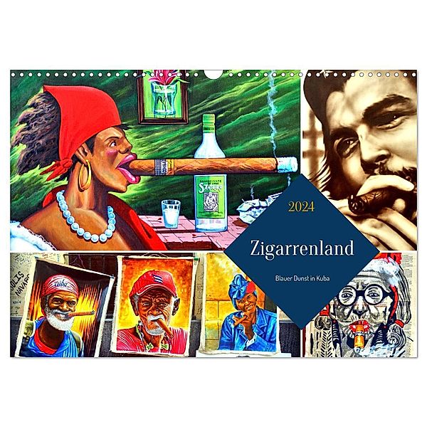 Zigarrenland - Blauer Dunst in Kuba (Wandkalender 2024 DIN A3 quer), CALVENDO Monatskalender, Henning von Löwis of Menar
