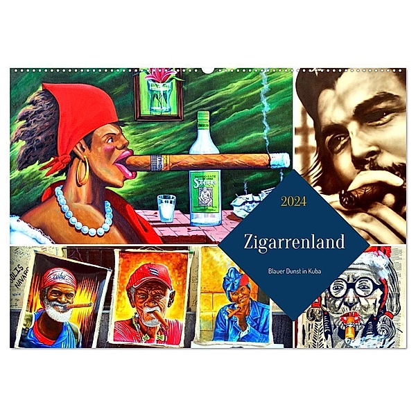 Zigarrenland - Blauer Dunst in Kuba (Wandkalender 2024 DIN A2 quer), CALVENDO Monatskalender, Henning von Löwis of Menar