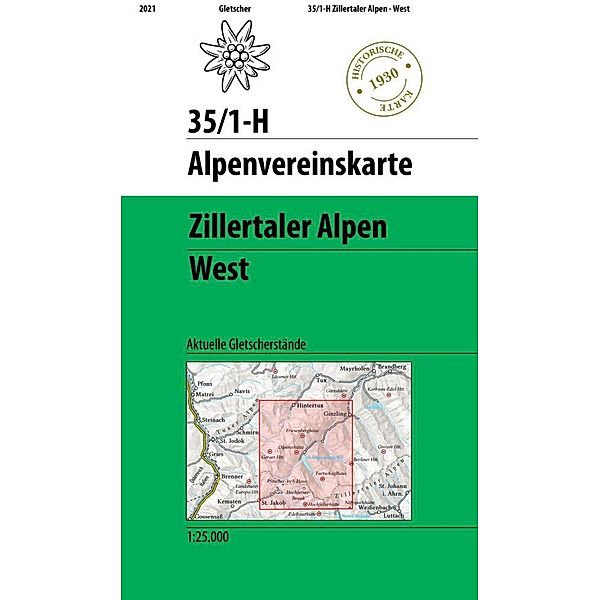 Zillertaler Alpen West - Historische Karte