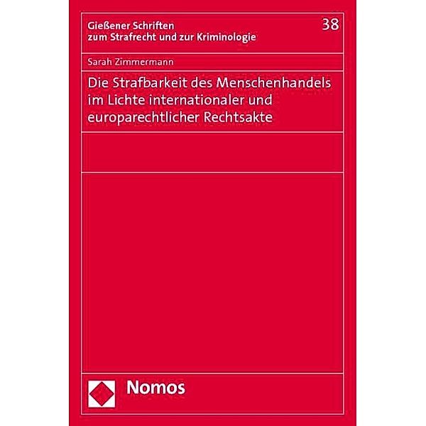 Zimmermann, S: Strafbarkeit des Menschenhandels, Sarah Zimmermann