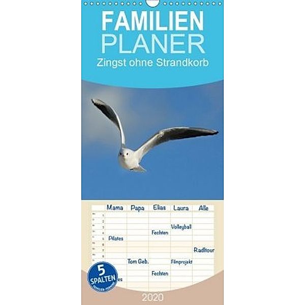 Zingst ohne Strandkorb - Familienplaner hoch (Wandkalender 2020 , 21 cm x 45 cm, hoch), Sigrid Starick